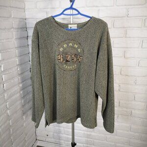 Green Brand Recycled Men's Size Large Green Straight Fit Sweat Shirt